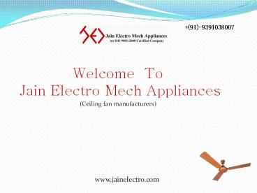 Designer Ceiling Fans manufacturers in India