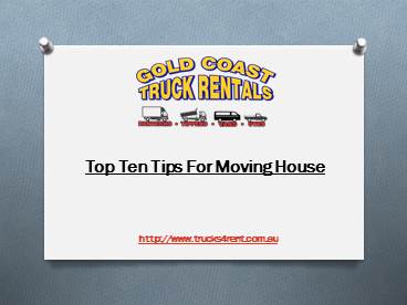 Top Ten Tips For Moving House