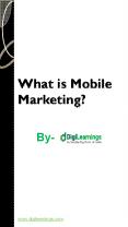 Mobile Marketing and Digital Marketing Course in Jaipur PowerPoint PPT Presentation