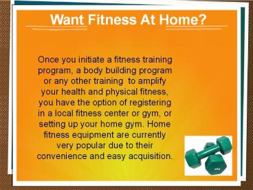 Want Fitness At Home (1)