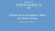 Probate and Trust Litigation: When You Need a Lawyer