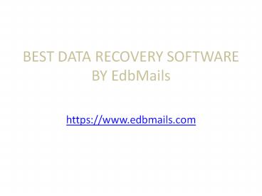 EdbMails EDB to PST Converter.