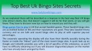 Top Best Uk Bingo Sites Secrets