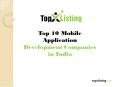 Top 10 Mobile Application Development Companies in India