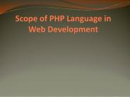 Scope of PHP Language in Web Development