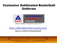 Custimize Custimize Sublimated Basketball Uniforms