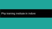 php training in indore
