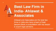 Best Law Firm in India- Ahlawat & Associates