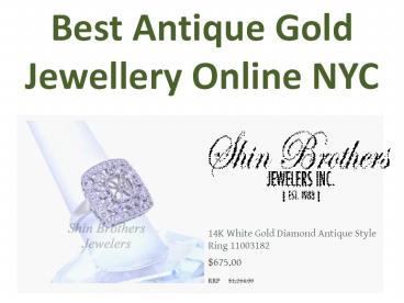 Best Antique Gold Jewellery Online NYC