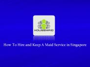 Maid Service Singapore