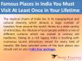 Famous Places in India You Must Visit At Least Once in Your Lifetime PowerPoint PPT Presentation