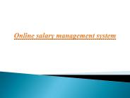 Online salary management system