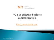 7 C’s of effective business communication