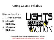 best acting institute in pune