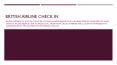 British airline check in details PowerPoint PPT Presentation