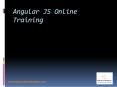 Angular JS online training PowerPoint PPT Presentation