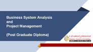 Business System Analysis and Project Management | CCBST