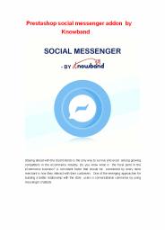 Prestashop Social Messenger Addon by Knowband