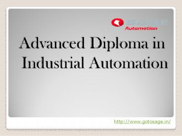 Best Industrial Automation Training Institute | Sage Automation