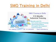 SMO Training in Delhi