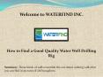 Seismic ground water detection, water well drilling Alberta cost, water well drilling PowerPoint PPT Presentation