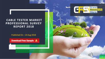 Cable Tester Market Professional Survey Report 2018