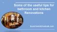 Some of the useful tips for bathroom and kitchen renovations PowerPoint PPT Presentation