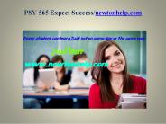 PSY 565 Expect Success/Newtonhelp.com
