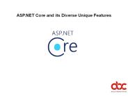ASP.NET Core and its Diverse Unique Features