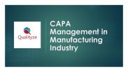 CAPA Management Software in Manufacturing Industry