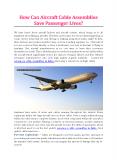 How Can Aircraft Cable Assemblies Save Passenger Lives? PowerPoint PPT Presentation