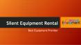 Silent Equipment Rental - Simultaneous Interpretation Equipment PowerPoint PPT Presentation