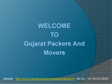 Packers and Movers in Bhuj | Movers and Packers in Bhuj