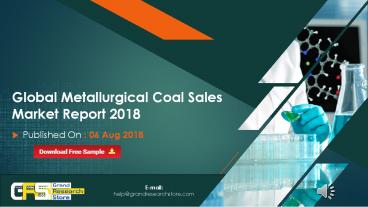 Metallurgical Coal Sales Market Report 2018