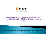 Medical Practitioner Booking Script | Doctor Consultant Script