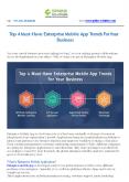 Top 4 Must-Have Enterprise Mobile App Trends For Your Business PowerPoint PPT Presentation
