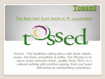 Fast food joints in ft. lauderdale