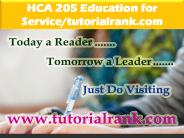 HCA 205 Education for Service--tutorialrank.com