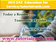 HCS 542 Education for Service--tutorialrank.com