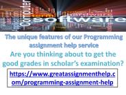 Get programming assignment help from an experienced writer