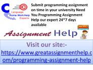 Complete programming homework with help of expert