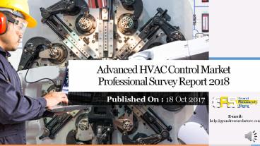 Advanced hvac control market professional survey report 2018