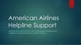 American airlines helpline support