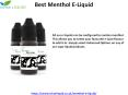 Best Menthol E-Liquid PowerPoint PPT Presentation