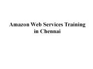AWS Training in chennai