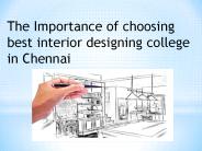 Interior Designing Colleges In Chennai