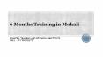 6 Months Training in Mohali PowerPoint PPT Presentation