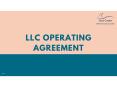 LLC Operating Agreement PowerPoint PPT Presentation