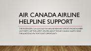 Air Canada airline helpline support