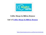 Coffee Shops In Milton Keynes